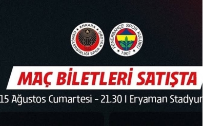 Gençlerbirliği-Fenerbahçe maçının biletleri satışta!
